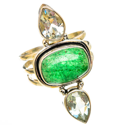 Green Aventurine Rings handcrafted by Ana Silver Co - RING102856 - Photo 2