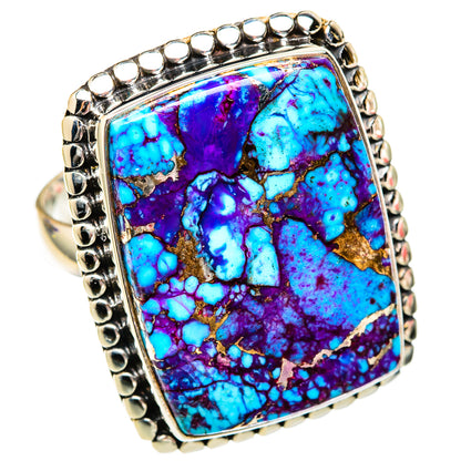Spiny Oyster Turquoise Rings handcrafted by Ana Silver Co - RING102866
