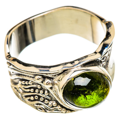 Green Tourmaline Rings handcrafted by Ana Silver Co - RING102870 - Photo 2