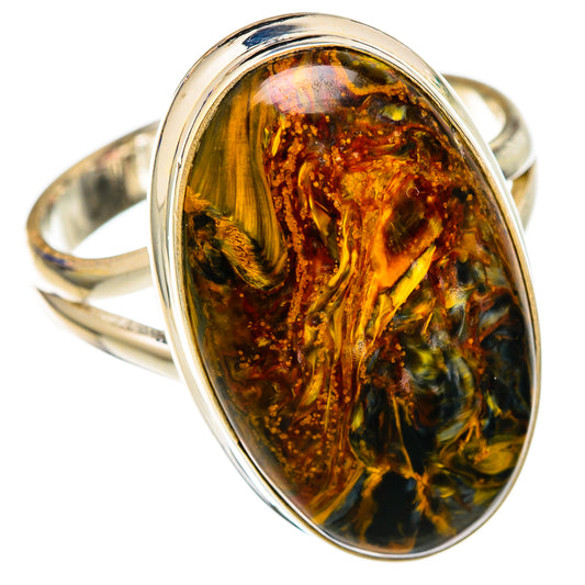 Golden Pietersite Rings handcrafted by Ana Silver Co - RING102872