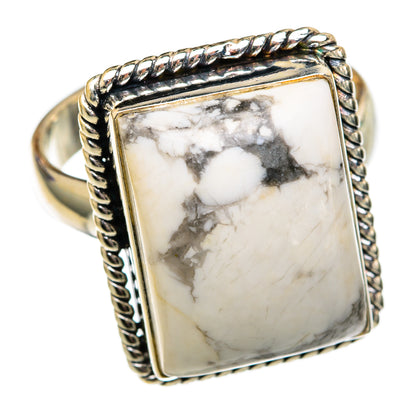 Howlite Rings handcrafted by Ana Silver Co - RING102886 - Photo 2