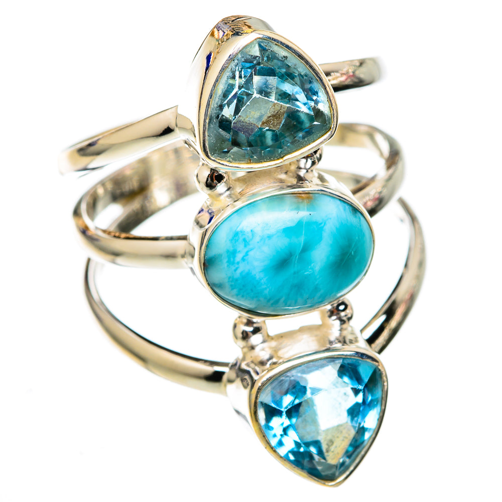 Larimar Rings handcrafted by Ana Silver Co - RING102892