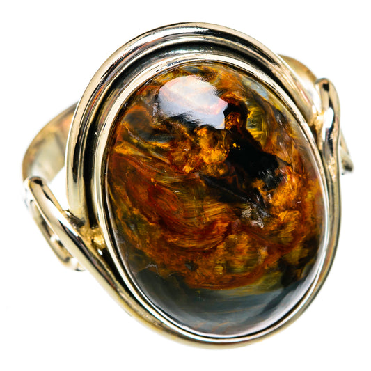 Golden Pietersite Rings handcrafted by Ana Silver Co - RING102897 - Photo 2