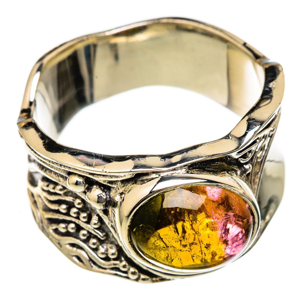 Watermelon Tourmaline Rings handcrafted by Ana Silver Co - RING102913