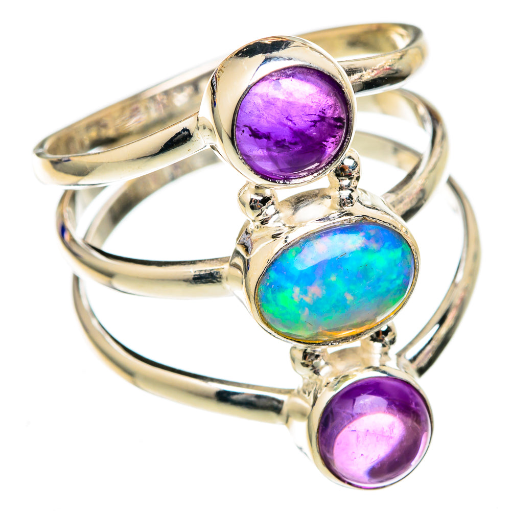 Ethiopian Opal Rings handcrafted by Ana Silver Co - RING102914
