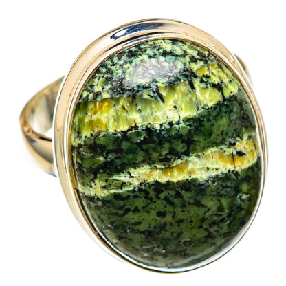 Lizard Jasper Rings handcrafted by Ana Silver Co - RING102920 - Photo 2