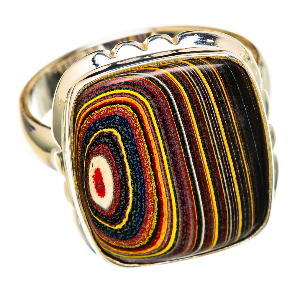 Fordite Rings handcrafted by Ana Silver Co - RING102921