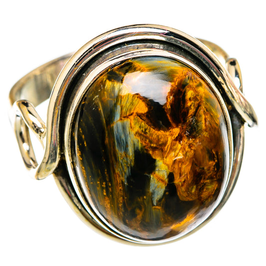 Golden Pietersite Rings handcrafted by Ana Silver Co - RING102930