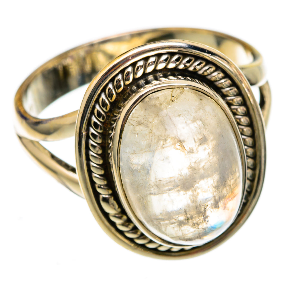 Rainbow Moonstone Rings handcrafted by Ana Silver Co - RING102934 - Photo 2