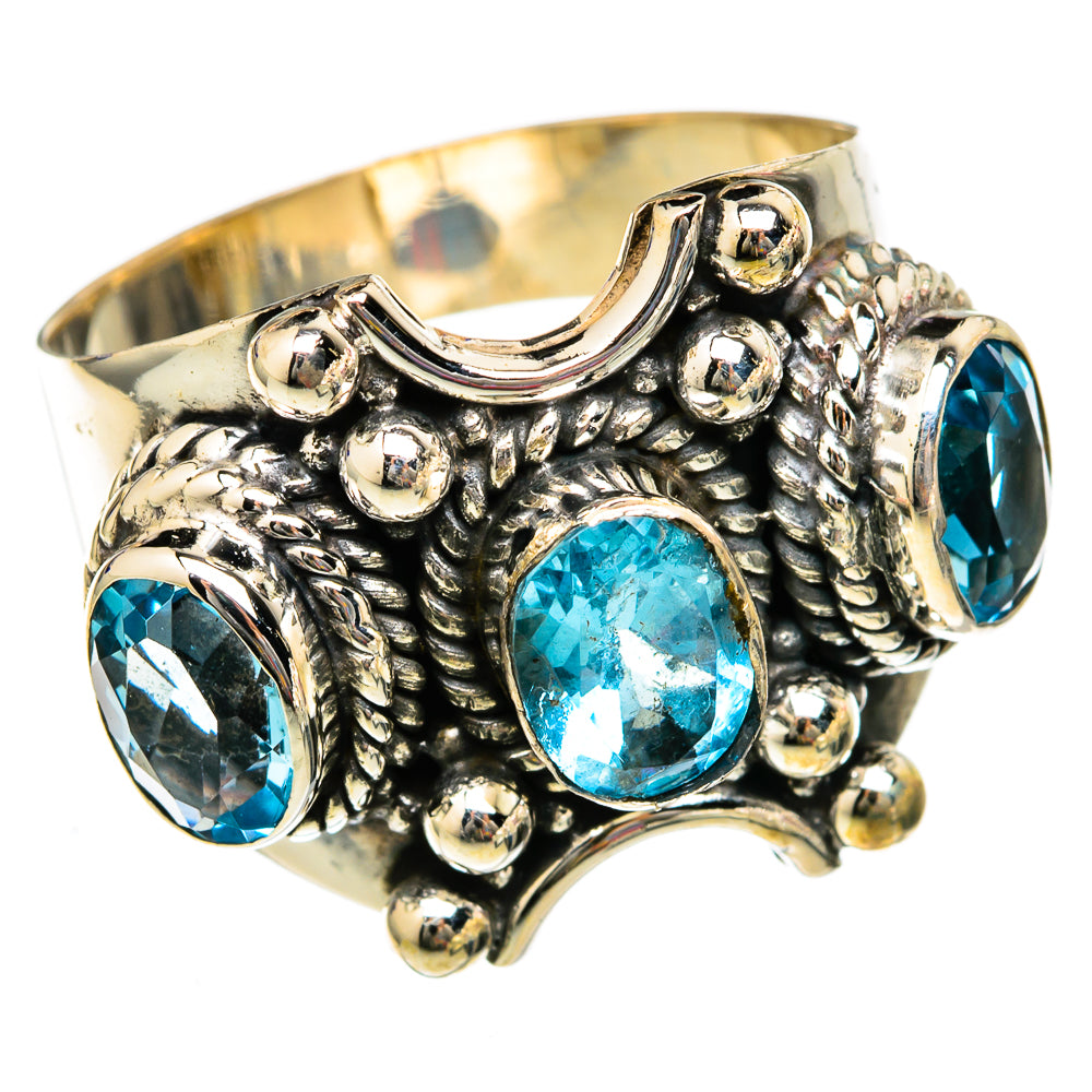 Blue Topaz Rings handcrafted by Ana Silver Co - RING102939 - Photo 2