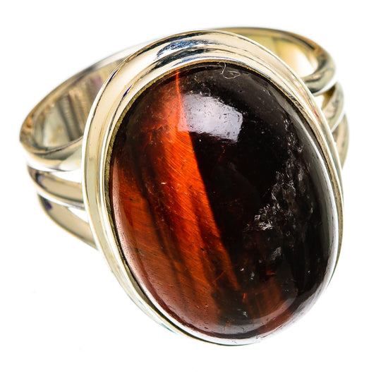 Red Tiger Eye Rings handcrafted by Ana Silver Co - RING102944