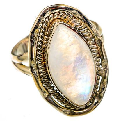 Rainbow Moonstone Rings handcrafted by Ana Silver Co - RING102953