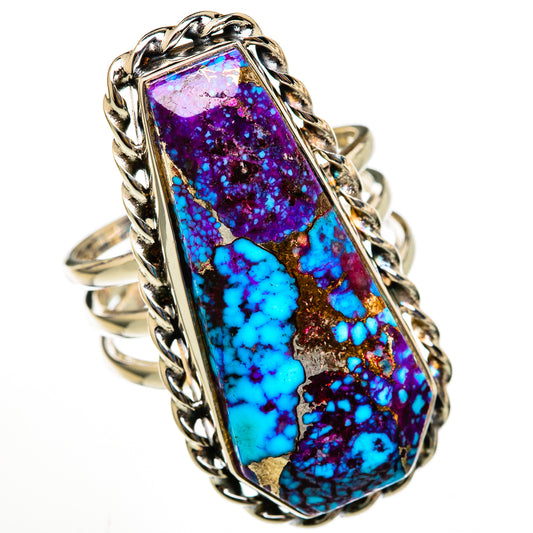 Purple Copper Turquoise Rings handcrafted by Ana Silver Co - RING102981