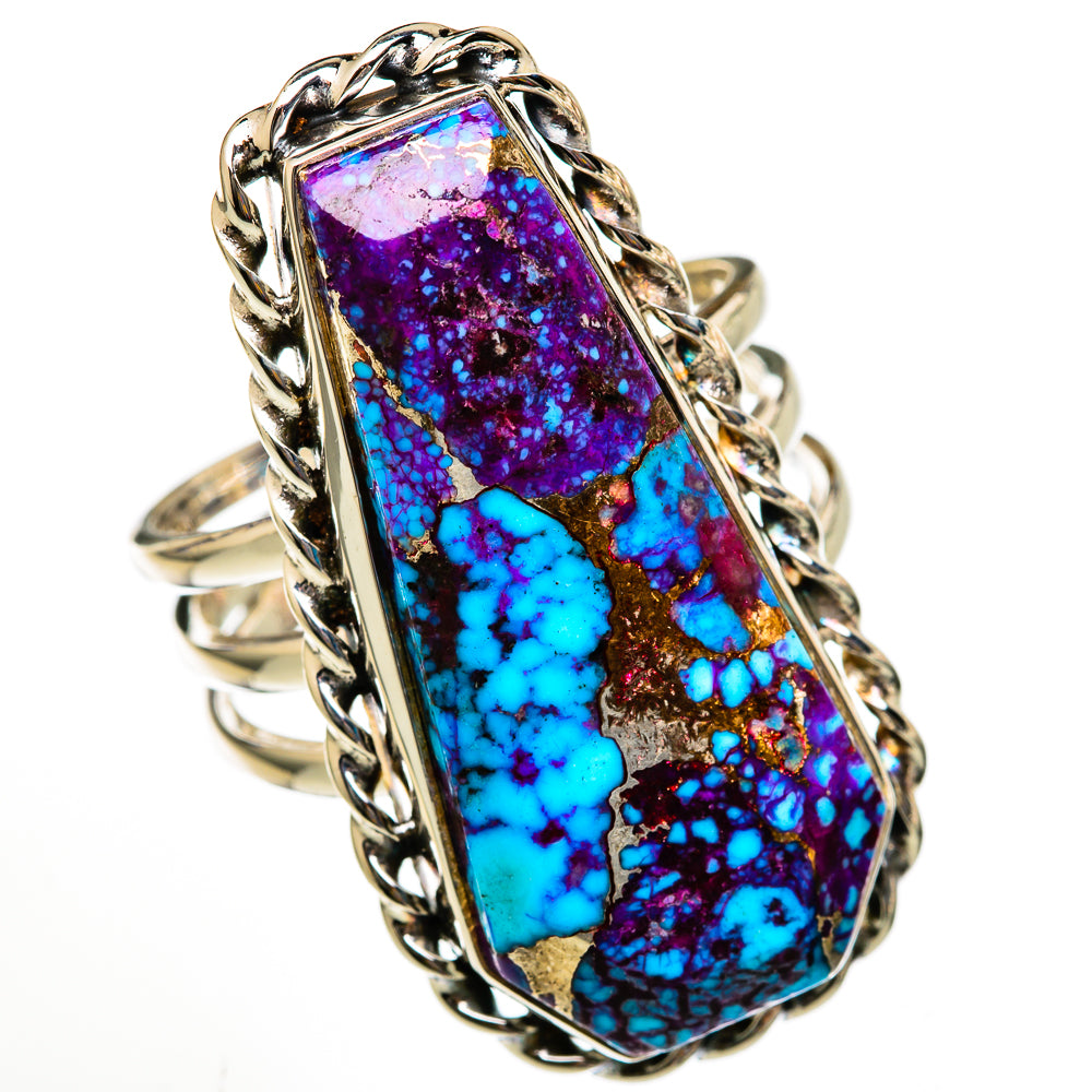 Purple Copper Turquoise Rings handcrafted by Ana Silver Co - RING102981