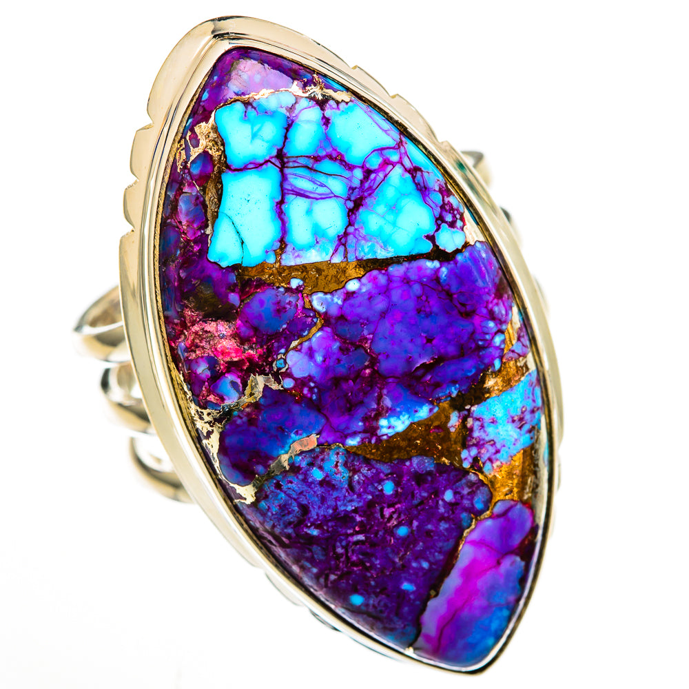 Purple Copper Turquoise Rings handcrafted by Ana Silver Co - RING102985