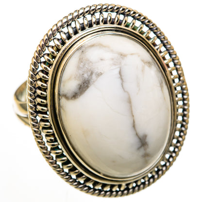 Howlite Rings handcrafted by Ana Silver Co - RING102989 - Photo 2