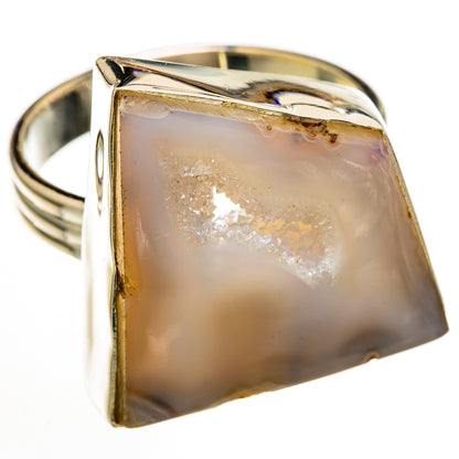 White Geode Slice Rings handcrafted by Ana Silver Co - RING102990 - Photo 2