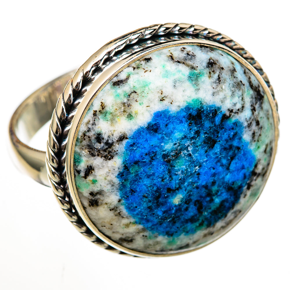 K2 Blue Azurite Rings handcrafted by Ana Silver Co - RING103002 - Photo 2