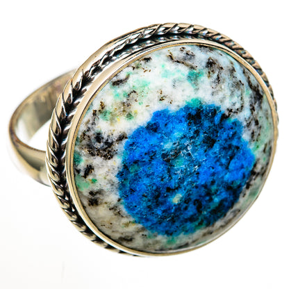 K2 Blue Azurite Rings handcrafted by Ana Silver Co - RING103002 - Photo 2