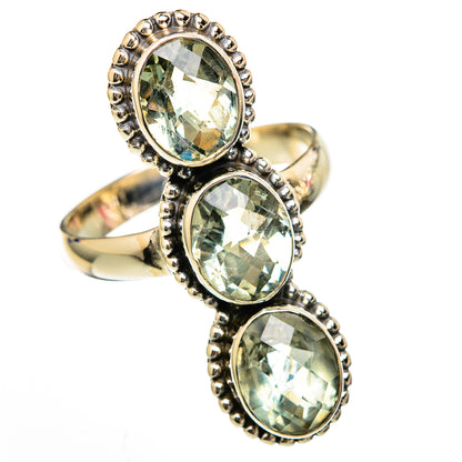 Green Amethyst Rings handcrafted by Ana Silver Co - RING103012