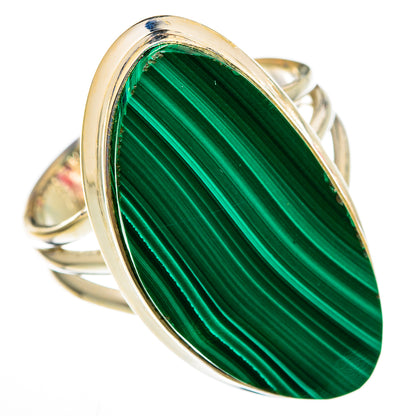 Malachite Rings handcrafted by Ana Silver Co - RING103014