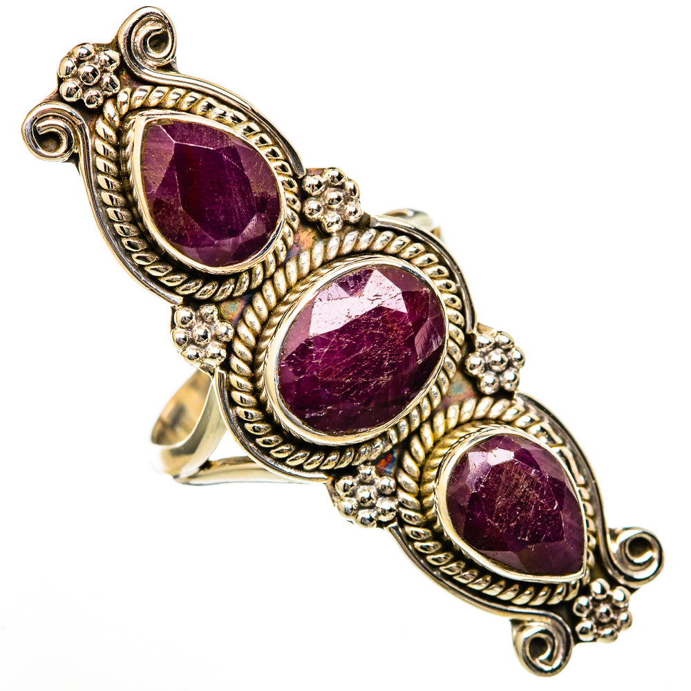 Ruby Rings handcrafted by Ana Silver Co - RING103022 - Photo 2