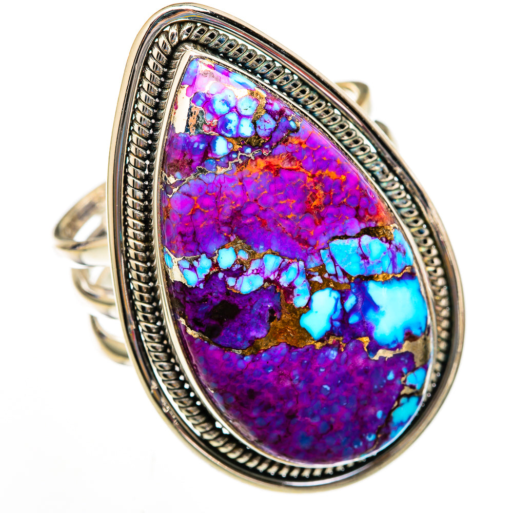 Purple Copper Turquoise Rings handcrafted by Ana Silver Co - RING103033