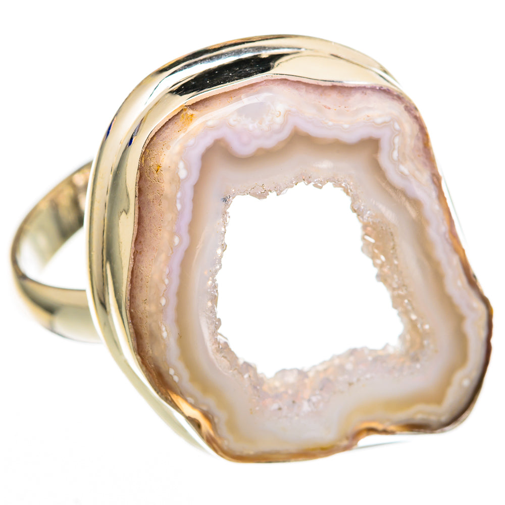 White Geode Slice Rings handcrafted by Ana Silver Co - RING103041 - Photo 2