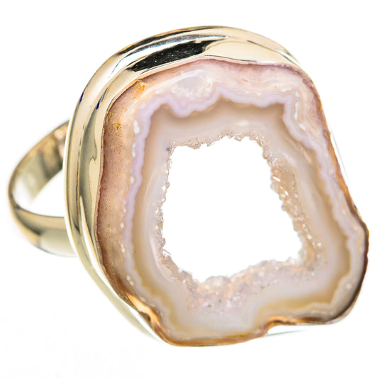 White Geode Slice Rings handcrafted by Ana Silver Co - RING103041 - Photo 2