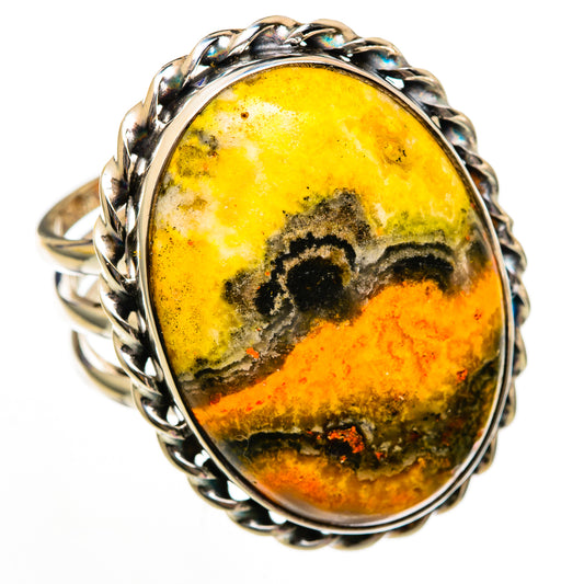 Bumble Bee Jasper Rings handcrafted by Ana Silver Co - RING103048