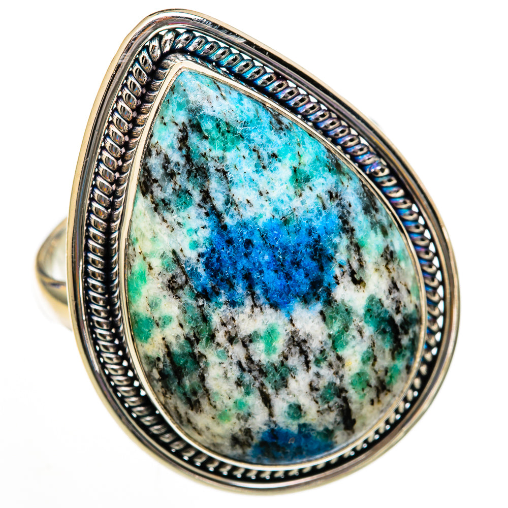 K2 Blue Azurite Rings handcrafted by Ana Silver Co - RING103055 - Photo 2