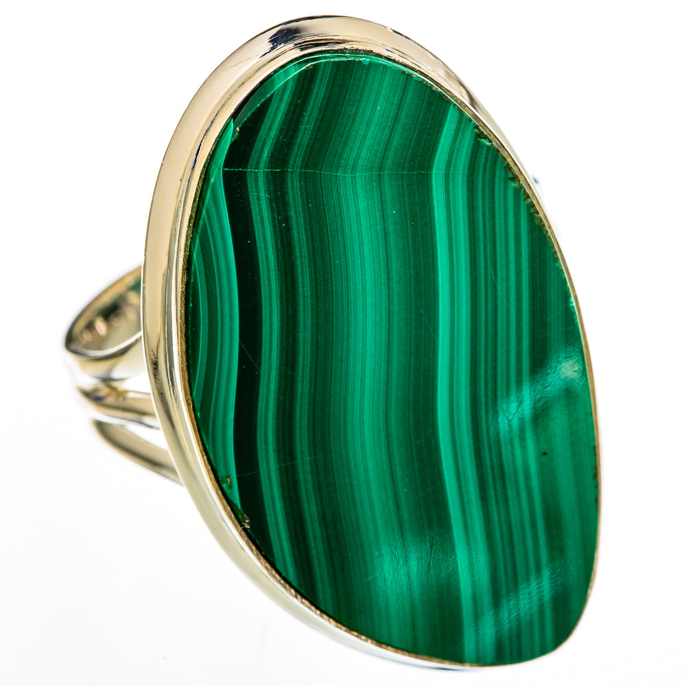 Malachite Rings handcrafted by Ana Silver Co - RING103058