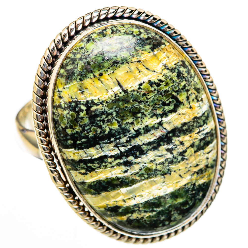 Lizard Jasper Rings handcrafted by Ana Silver Co - RING103061 - Photo 2