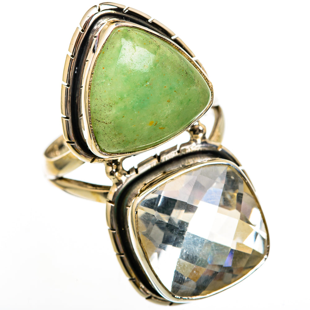 Green Aventurine Rings handcrafted by Ana Silver Co - RING103063