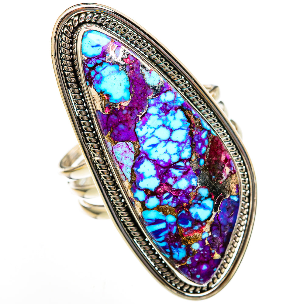 Purple Copper Turquoise Rings handcrafted by Ana Silver Co - RING103074