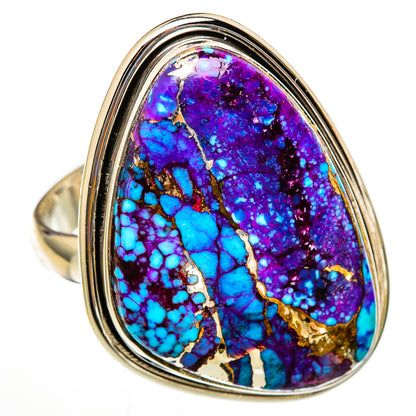 Purple Copper Turquoise Rings handcrafted by Ana Silver Co - RING103080