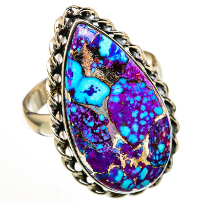 Purple Copper Turquoise Rings handcrafted by Ana Silver Co - RING103083