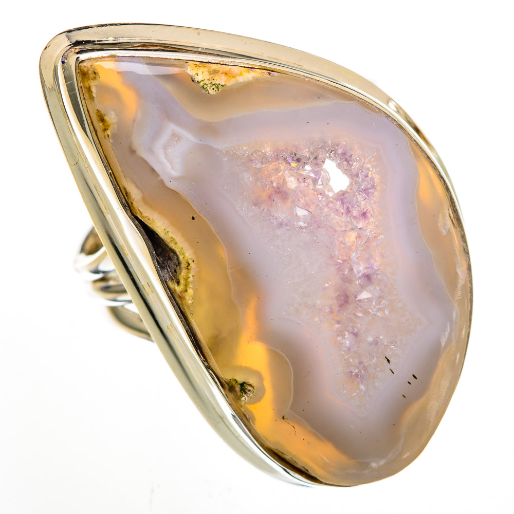 White Geode Slice Rings handcrafted by Ana Silver Co - RING103091 - Photo 2