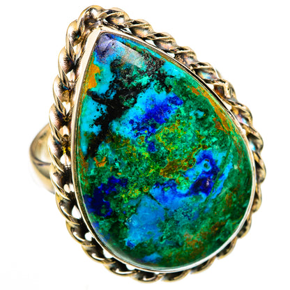 Azurite Malachite Rings handcrafted by Ana Silver Co - RING103096 - Photo 2