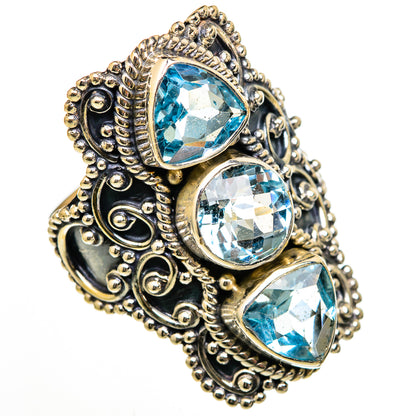 Blue Topaz Rings handcrafted by Ana Silver Co - RING103106 - Photo 2