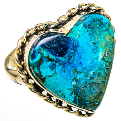 Chrysocolla Rings handcrafted by Ana Silver Co - RING103107 - Photo 2