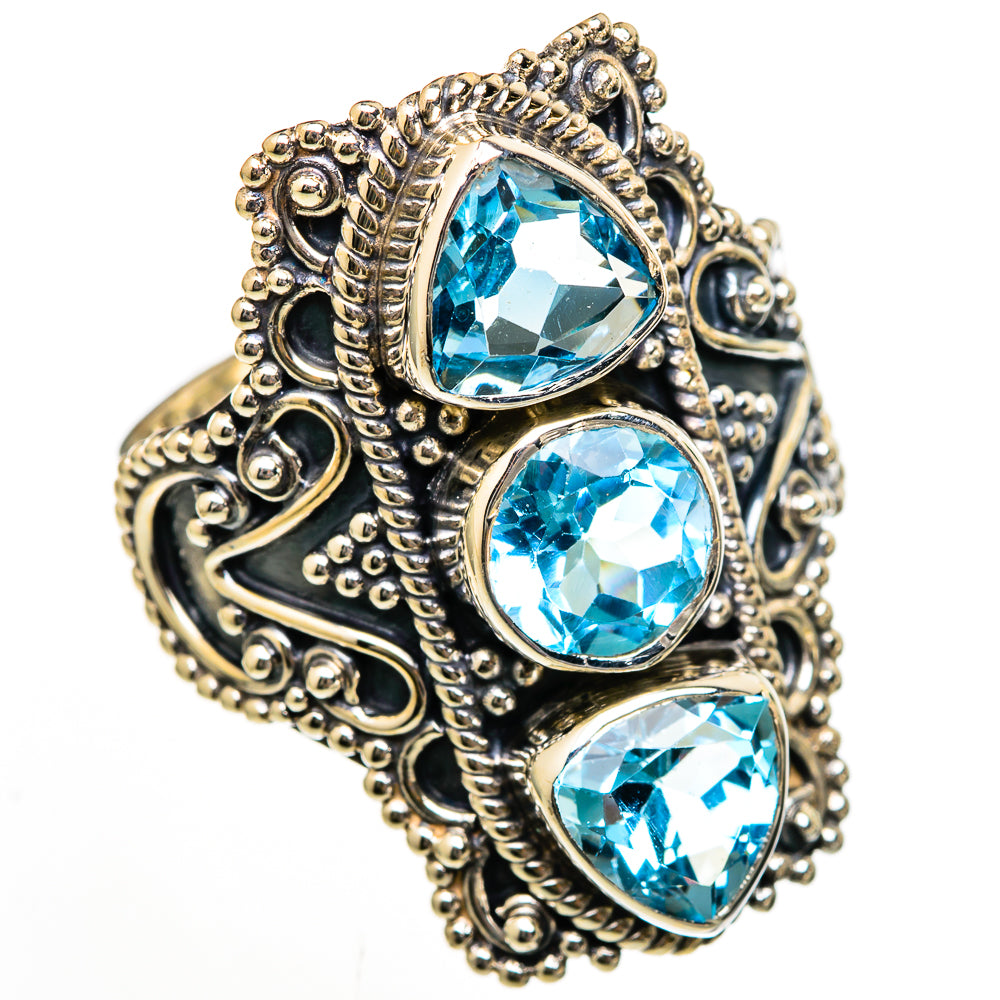 Blue Topaz Rings handcrafted by Ana Silver Co - RING103110 - Photo 2