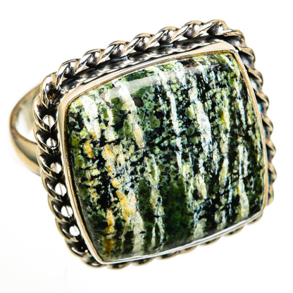 Lizard Jasper Rings handcrafted by Ana Silver Co - RING103114 - Photo 2