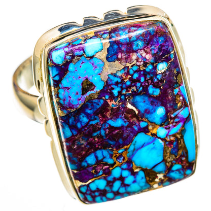 Purple Copper Turquoise Rings handcrafted by Ana Silver Co - RING103134
