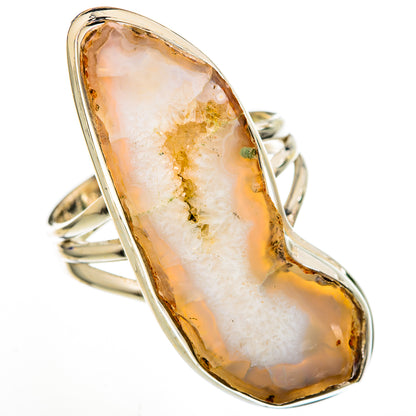 White Geode Slice Rings handcrafted by Ana Silver Co - RING103147 - Photo 2
