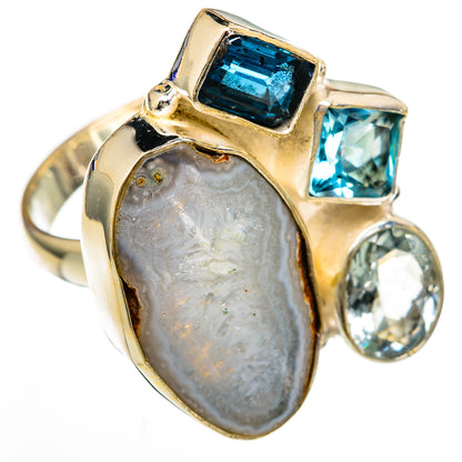 White Geode Slice Rings handcrafted by Ana Silver Co - RING103155