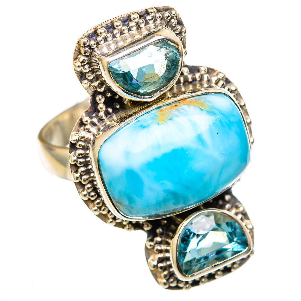 Larimar Rings handcrafted by Ana Silver Co - RING103175
