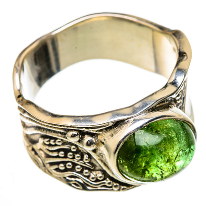 Green Tourmaline Rings handcrafted by Ana Silver Co - RING103176