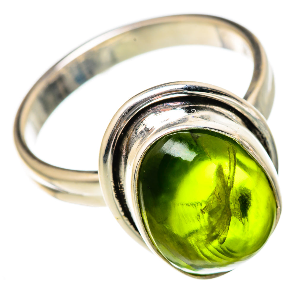 Green Tourmaline Rings handcrafted by Ana Silver Co - RING103177