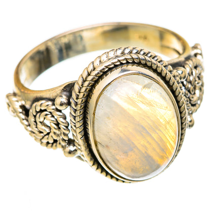 Rainbow Moonstone Rings handcrafted by Ana Silver Co - RING103192 - Photo 2
